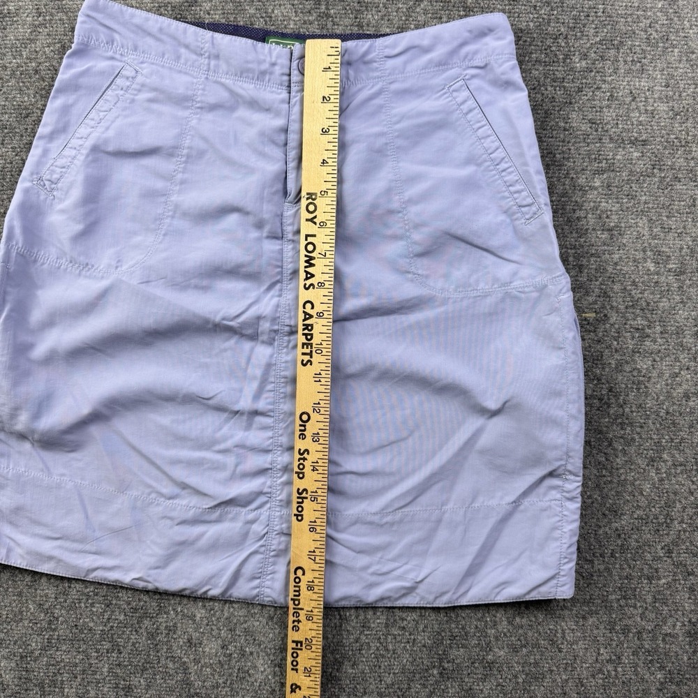 L.L.Bean Womens 6 Blue Nylon Hiking Travel Utility Skirt Outdoor Trail Pockets - Picture 6 of 13
